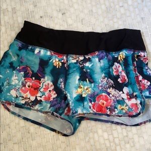 Floral running shorts